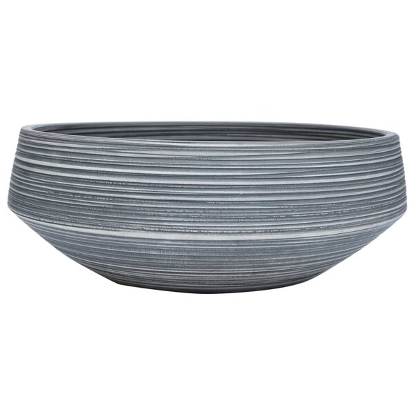 vidaXL Vasque à poser gris rond Φ41x14 cm céramique