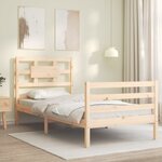 vidaXL Cadre de lit sans matelas 90x200 cm bois massif
