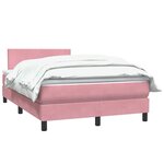 vidaXL Sommier à lattes de lit avec matelas rose 120x220 cm velours