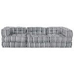 vidaXL Coussin 3 Pièces Gris clair 70 x 70 x 54 cm Polyester