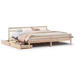 vidaXL Cadre de lit sans matelas 200x200 cm bois massif de pin
