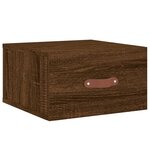 vidaXL Table de chevet murale chêne marron 35x35x20 cm