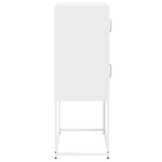 vidaXL Buffet haut blanc 68x39x107 cm acier