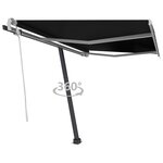 vidaXL Auvent manuel rétractable sur pied 350x250 cm Anthracite