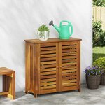 vidaXL Armoire de jardin avec stockage Marron 90 x 40 x 90 cm