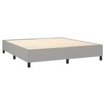 vidaXL Sommier à lattes de lit et matelas et LED Gris clair 160x200 cm