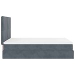 vidaXL Cadre de lit ottoman avec matelas gris foncé 140x190 cm velours