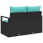 vidaXL Canapé de jardin avec coussin 120 x 62 x 69 cm polyrotin