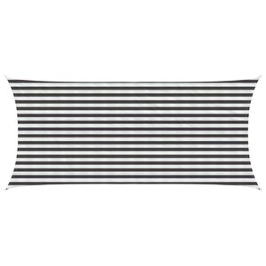 vidaXL Voile d'ombre Anthracite et blanc 2 x 4 m HDPE