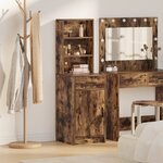 vidaXL Highboard en chêne fumé  40x41x135 cm  en bois d'ingénierie