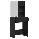 vidaXL Table de Toilette Chêne noir 60 x 40 x 140 cm Bois d'ingénierie