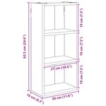 vidaXL Armoire murale de salle de bain Bois ancien 30 x 16 x 62 5 cm