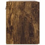 vidaXL Meuble TV mural Montage mural 2 Pièces Chêne fumé 30 x 31 x 40 cm