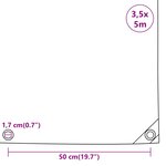vidaXL Bâche de protection 650 g/m² 3 5x5 m
