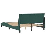 vidaXL Cadre de lit sans matelas vert foncé 140x200 cm velours