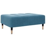 vidaXL Canapé-lit à 2 places avec repose-pied bleu velours