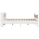 vidaXL Cadre de lit et tête de lit blanc 140x190 cm bois de pin massif