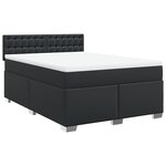 vidaXL Sommier à lattes de lit avec matelas Noir 160x200 cm