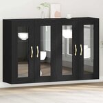 vidaXL Meuble mural 2 Pièces Chêne noir 69 5 x 34 x 90 cm
