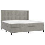 vidaXL Sommier à lattes de lit matelas et LED Gris clair 200x200 cm