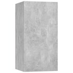 vidaXL   Cabinet TV mural   2 Pièces Gris béton 30.5 x 30 x 60 cm