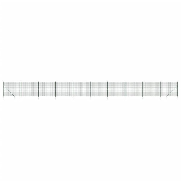 vidaXL Clôture en treillis métallique et piquet d'ancrage vert 1 4x25m