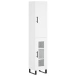 vidaXL Buffet haut Blanc 34 5x34x180 cm Bois d'ingénierie