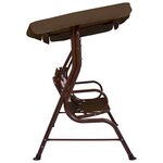 vidaXL Balancelle pour enfants Marron 115x75x110 cm Tissu