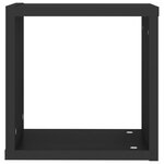 vidaXL Étagères cube murales 2 Pièces noir 30x15x30 cm