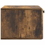 vidaXL Meuble TV mural 59 5 x 41 x 30 cm Chêne fumé Bois d'ingénierie