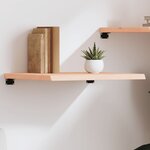 vidaXL Étagère murale 60x60x(2-4) cm bois de chêne massif non traité