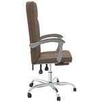 Chaise fauteuil siège pivotante de inclinable de bureau informatique étude tissu brun 02_0024261