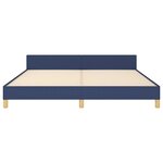 vidaXL Cadre de lit avec tête de lit Bleu 160x200 cm Tissu