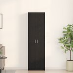 vidaXL Armoire en Chêne Noir 55x25x189 cm Bois d'Ingénierie