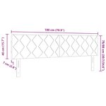 vidaXL Tête de lit LED Vert foncé 180 cm Cuir synthétique