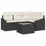 vidaXL Ensemble de salle à manger pour jardin 5 Pièces Marron et Crème