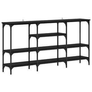 vidaXL Table console Chêne noir 160 x 29 x 80 cm Bois d'ingénierie