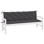 vidaXL Coussins de banc de jardin lot de 2 anthracite tissu Oxford