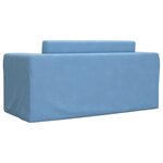 vidaXL Canapé-lit pour enfants 2 places bleu peluche douce