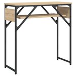 vidaXL Table console avec étagère chêne sonoma 75x30x75 cm