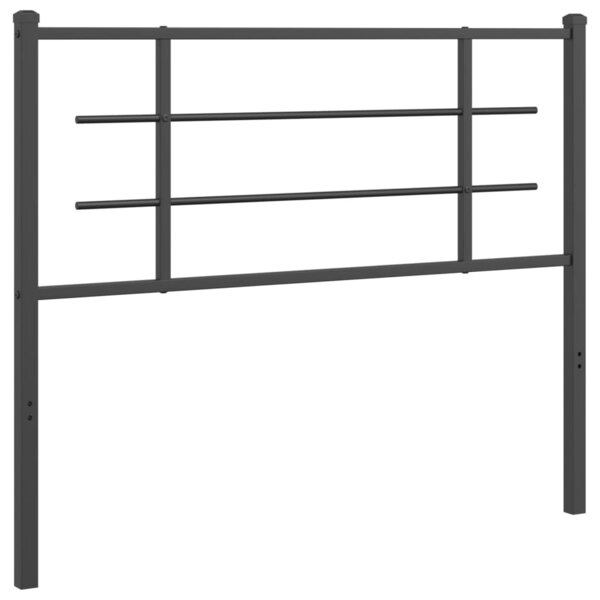 vidaXL Tête de lit métal noir 107 cm