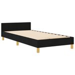 Lit vidaXL Noir 100x200 cm en tissu
