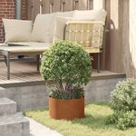 vidaXL Cache-pot de jardin Marron 30 x 30 x 20 cm Acier cuivré