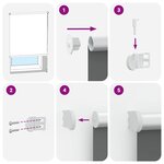 vidaXL Store enrouleur occultant blanc cassé 145x175 cm largeur tissu