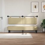 vidaXL Tête de lit suspendue Gris Vert Clair Tissu en velours côtelé