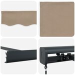 vidaXL Auvent Manuel Rétractable Beige 350x250 cm