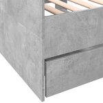 vidaXL Lit de jour avec tiroirs sans matelas gris béton 90x190 cm