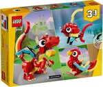 LEGO Creator - Set 3-en-1 Le dragon rouge (31145) pour enfants à partir de 6 ans
