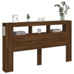 vidaXL Tête de lit à LED chêne marron 180x18 5x103 5cm bois ingénierie