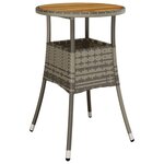 vidaXL Ensemble à manger de jardin et coussins 5 Pièces gris rotin acacia